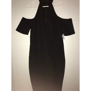 Black Cold-shoulder Dress